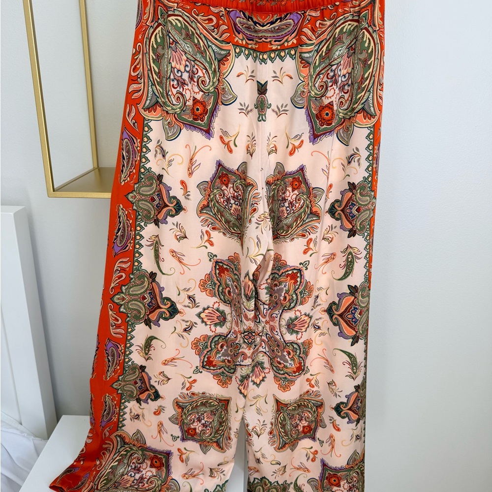 Rachel Zoe Vibrant Paisley Trousers